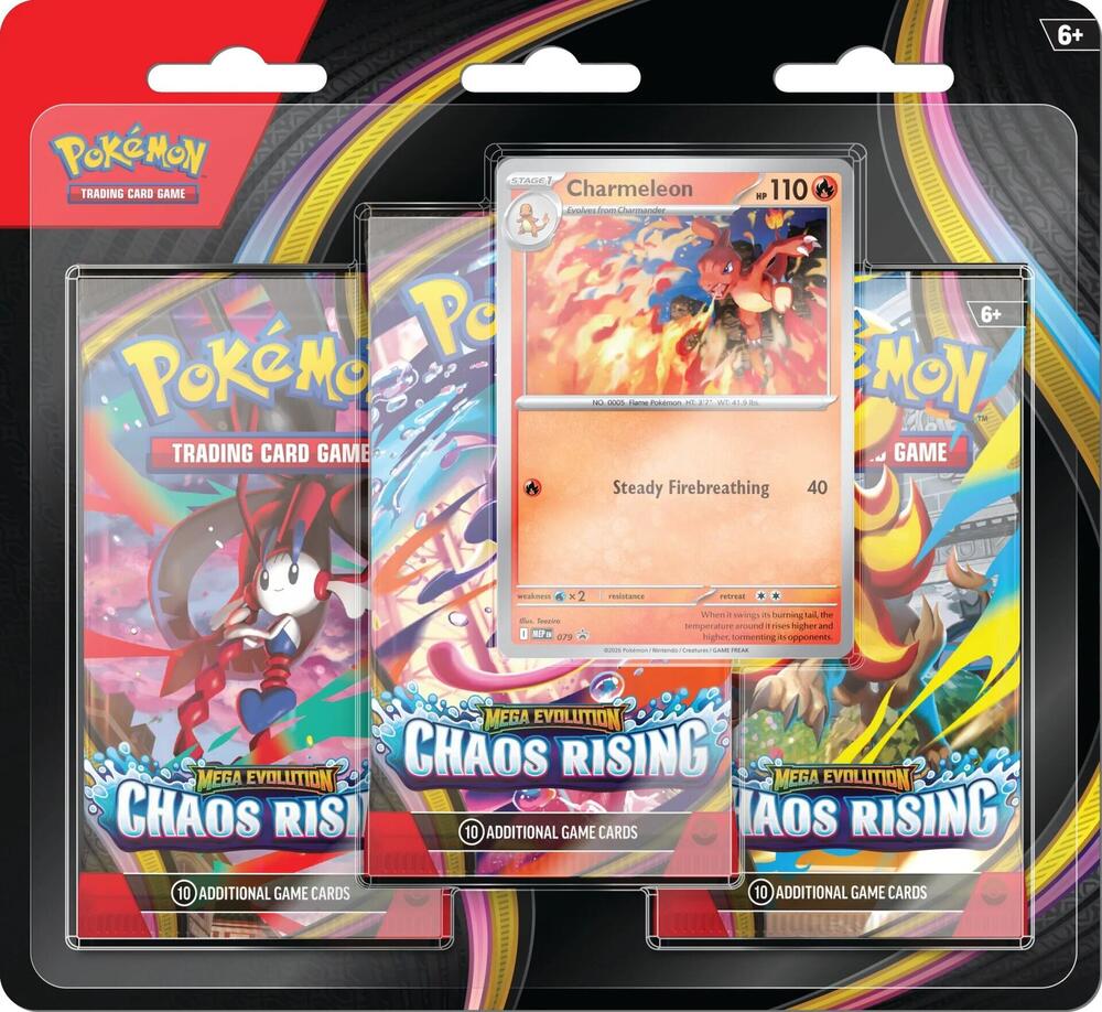 Pokémon TCG: Mega Evolution - Chaos Rising 3 Pack Blister
